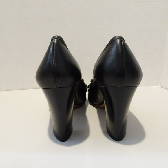Brooks Brothers Classic Black Leather Heels - Picture 3 of 6
